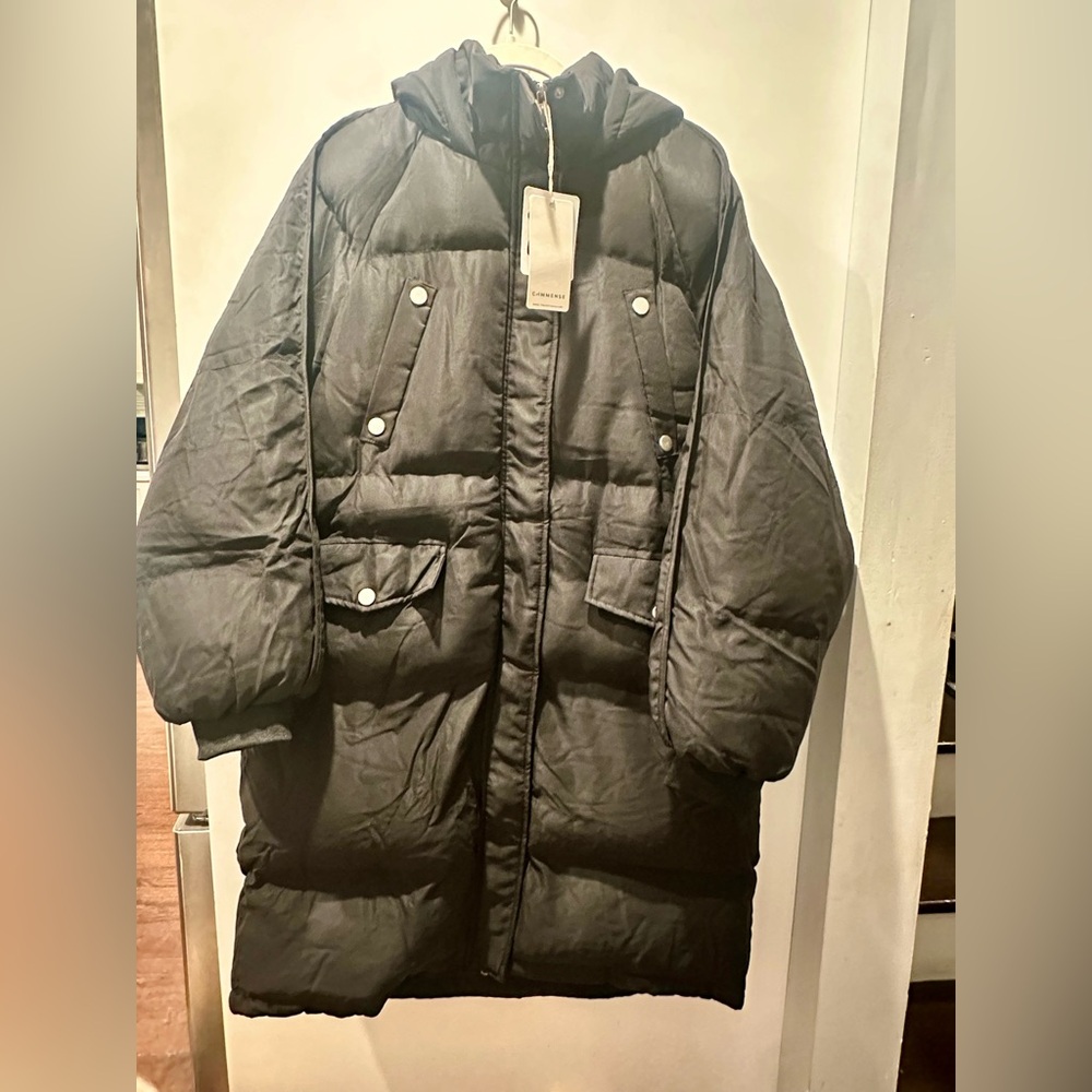 Commense Long Hooded Puffer Parka Coat. Excellent condition.  XL